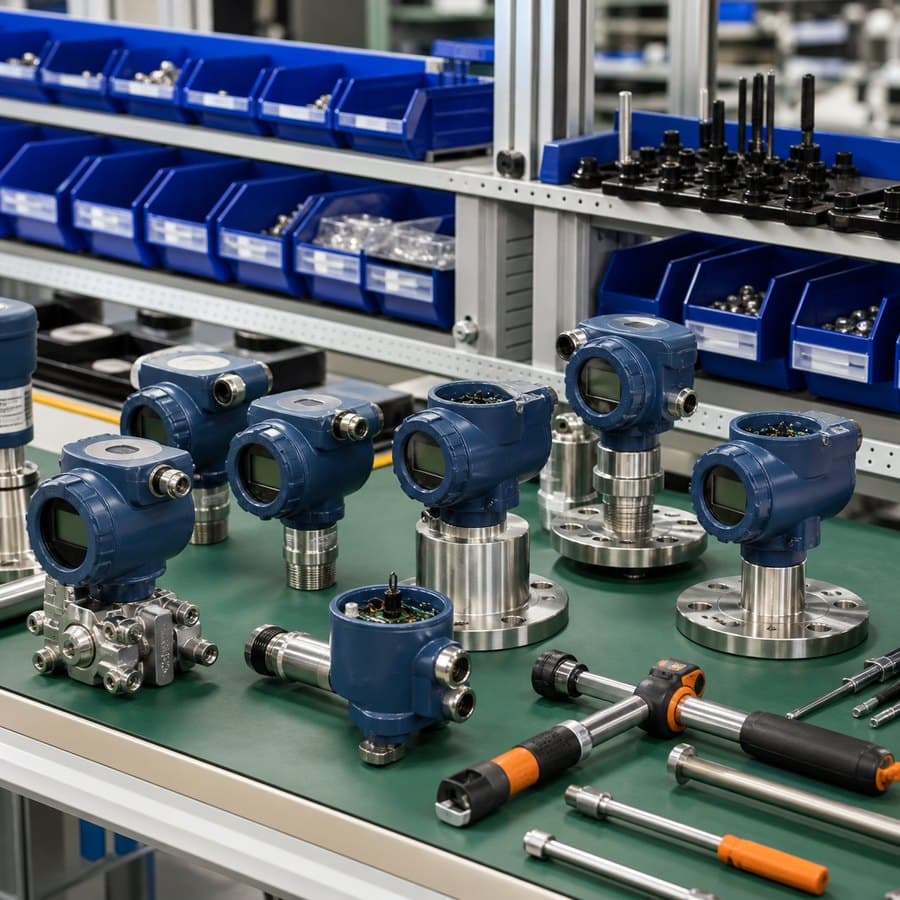 AccuMeasure sensor assembly line for level transmitters and flow meters